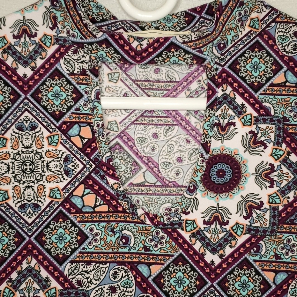 No Comment Mixed Print Sleeveless Mini Dress L - Picture 7 of 8